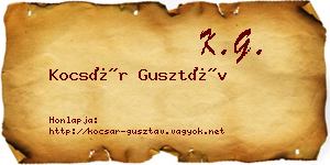 Kocsár Gusztáv névjegykártya